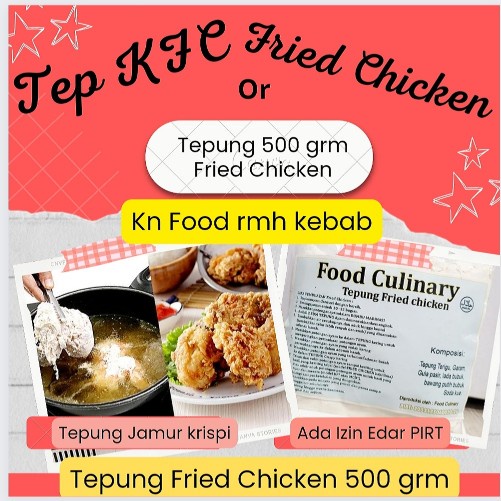 

Tepung kentuky Fried Chicken Siap Pakai Berat 500gram