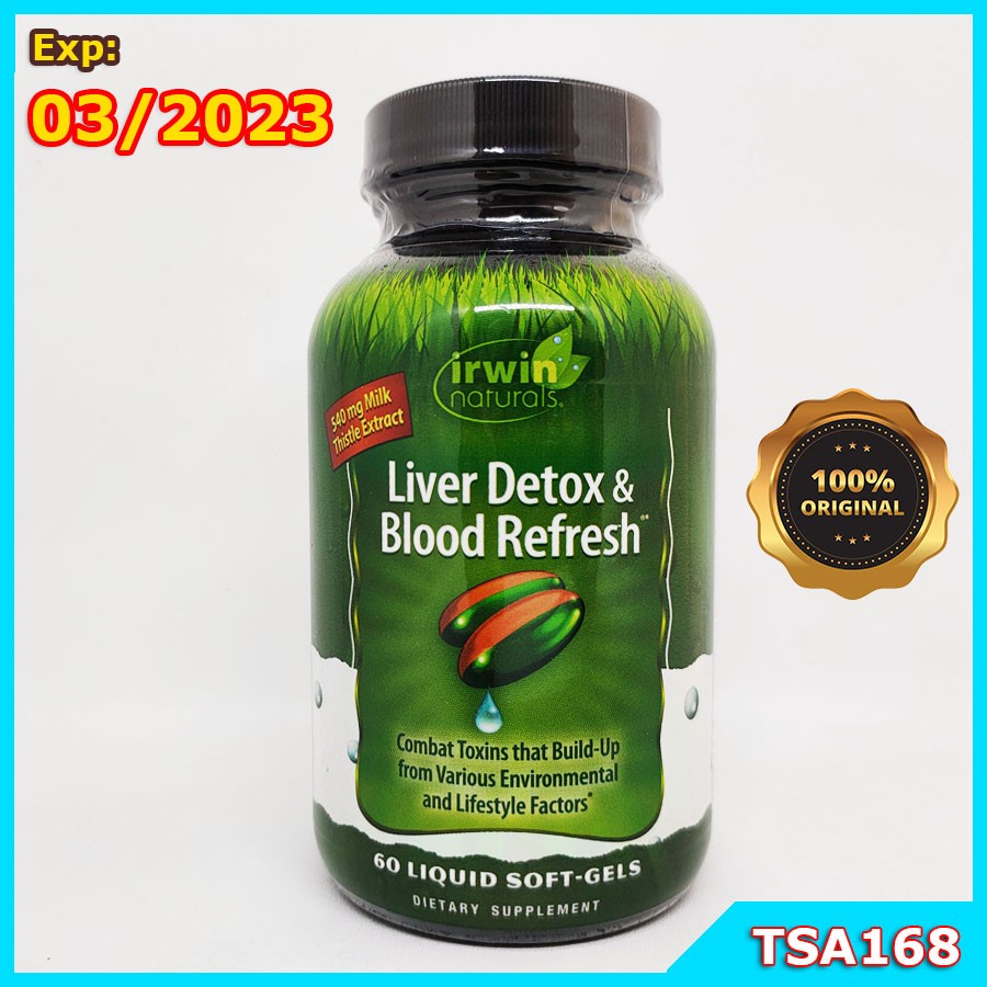 Irwin Naturals Liver Detox &amp; Blood Refresh 60 Softgel Detox Hati Darah