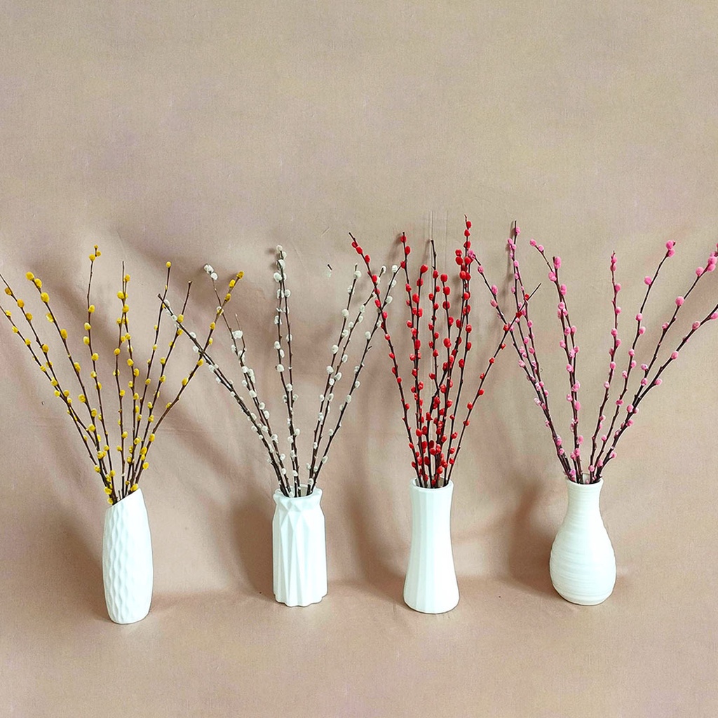 (9pcs) Dried Pussy Willow 2023 Bunga Imlek Dekorasi Chinese New Year Decoration CNY Bunga Kering Bunga Asli Dekorasi Hiasan Pajangan Imlek Dekor