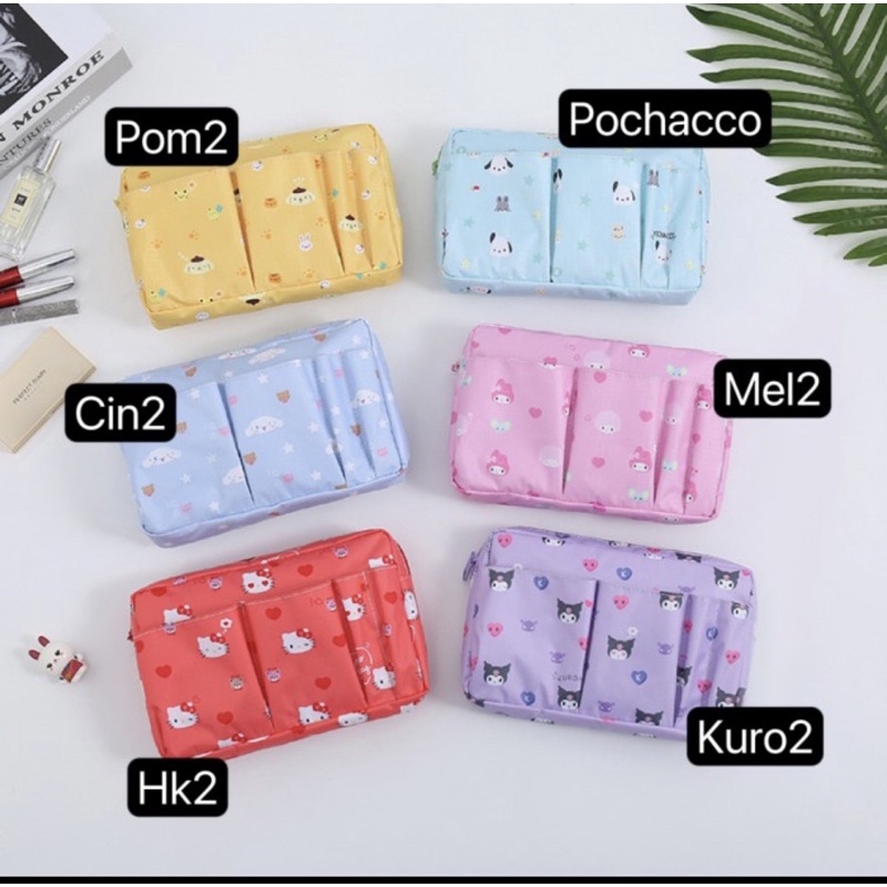 Dompet serbaguna pouch sanrio TU077 hello kitty melody cinamoroll kuromi pompurin clutch storage organizer