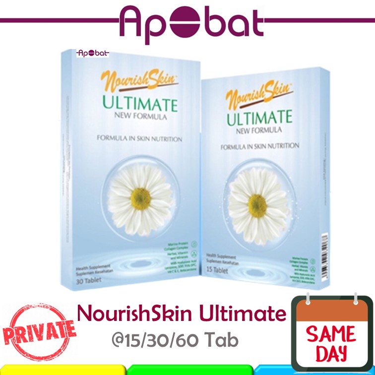 - ApObat - NOURISH SKIN ULTIMATE 15 / 30 tablet Kulit Anti Kerut Anti Flek Hitam Nourishskin Nouris 