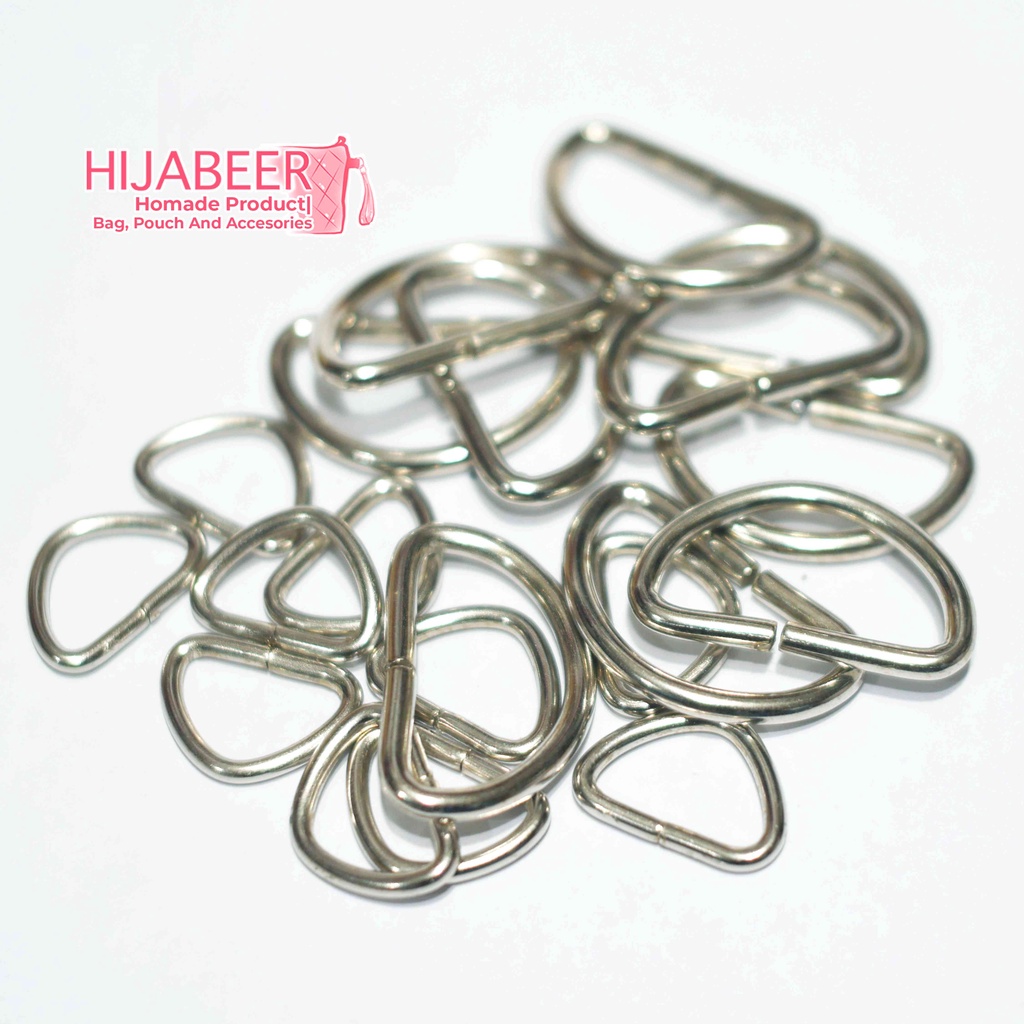 Ring D Nikel 1,5cm 2mm Aksesoris Tas DIY /20pcs