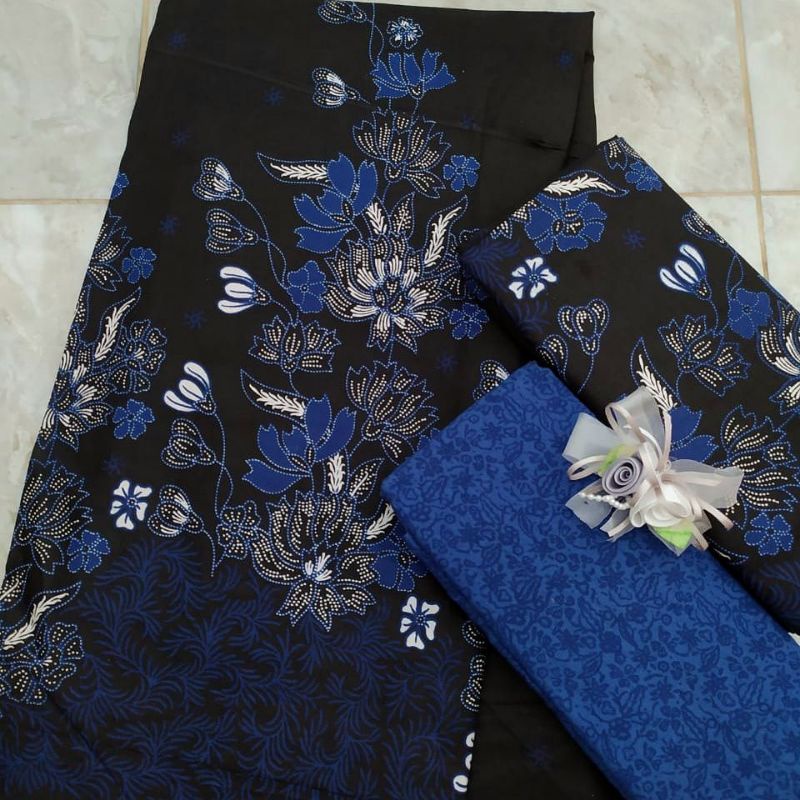 couple keluarga ori ndoro jowi dnt motif sakura biru S M L XL XXL .