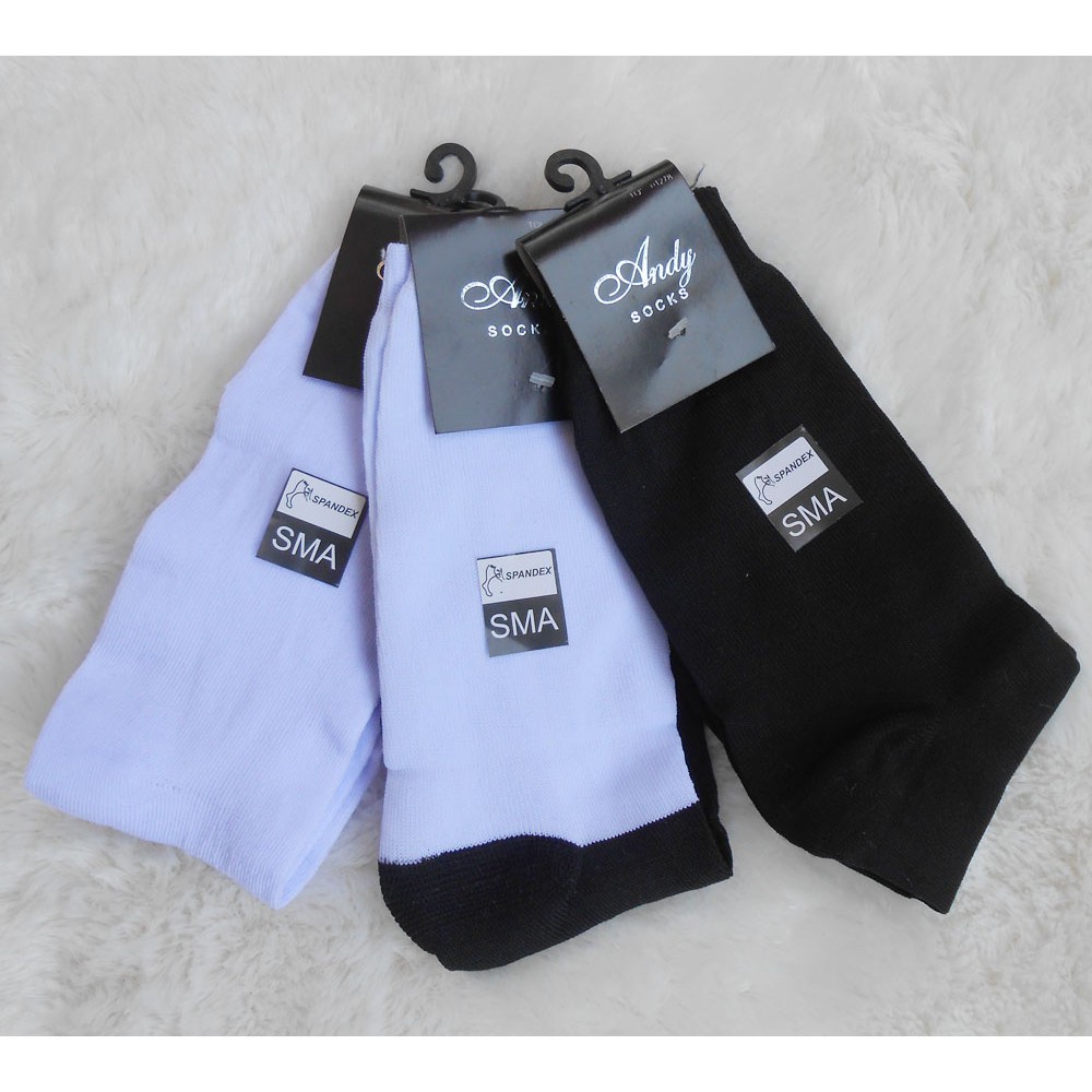 [COD] Kaos Kaki Panjang Putih Hitam Anak Sekolah SD SMP SMA Kaos Kaki Sekolah Anak Halus Diatas Mata Kaki Setinggi Betis