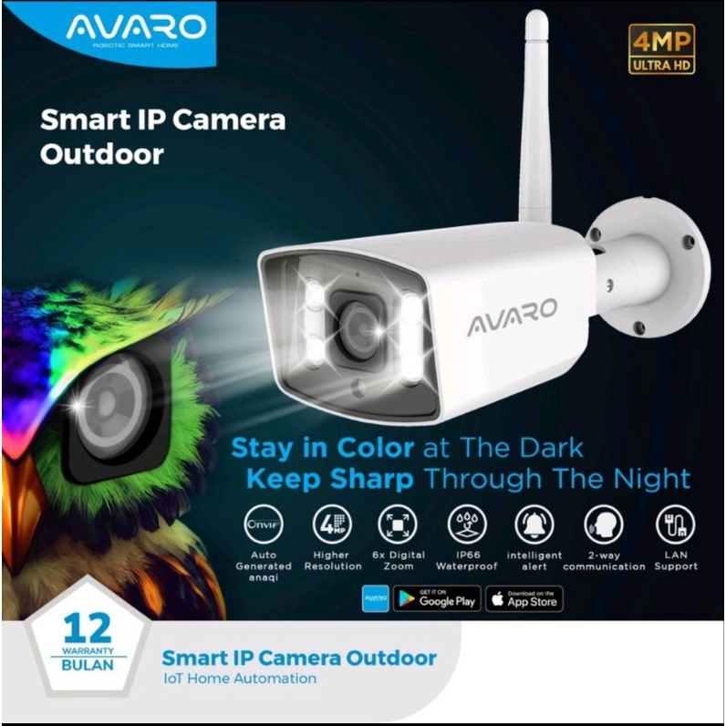 AVARO Smart CCTV IP Camera CCTV Outdoor 4MP PTZ Garansi Resmi