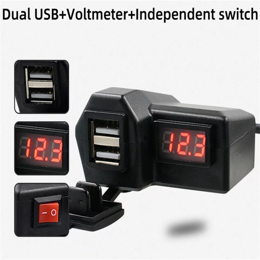 MH - charger motor waterproof voltmeter digital 2 Usb 3.1A 3311
