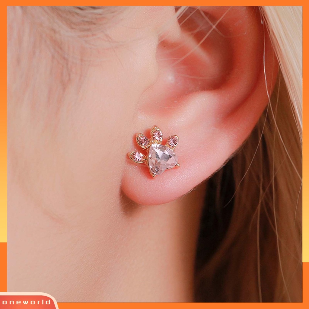 [WONE] 1set Anting Stud Pengerjaan Indah Anti-Alergi Alloy Hias Anting Kalung Gelang Cincin Untuk Pesta