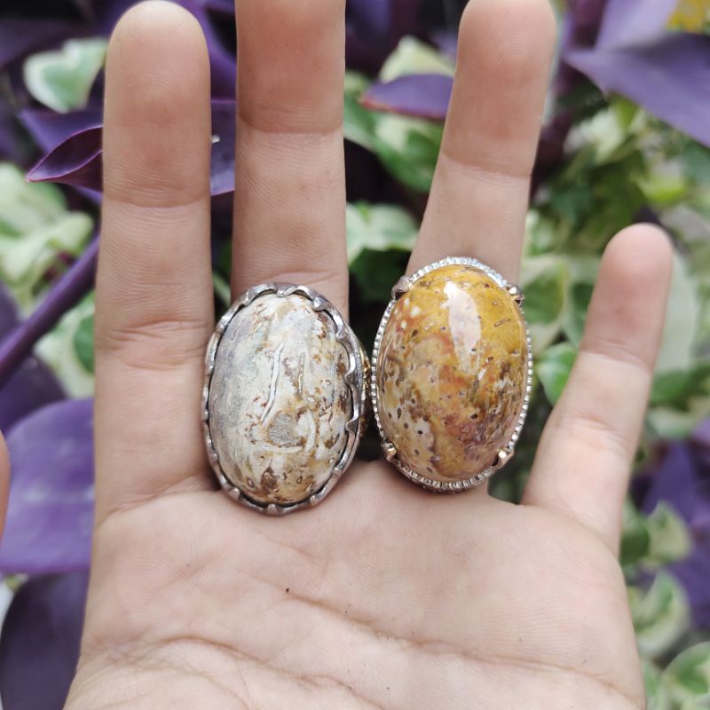 Cincin batu galih asem langka natural top ring mewah