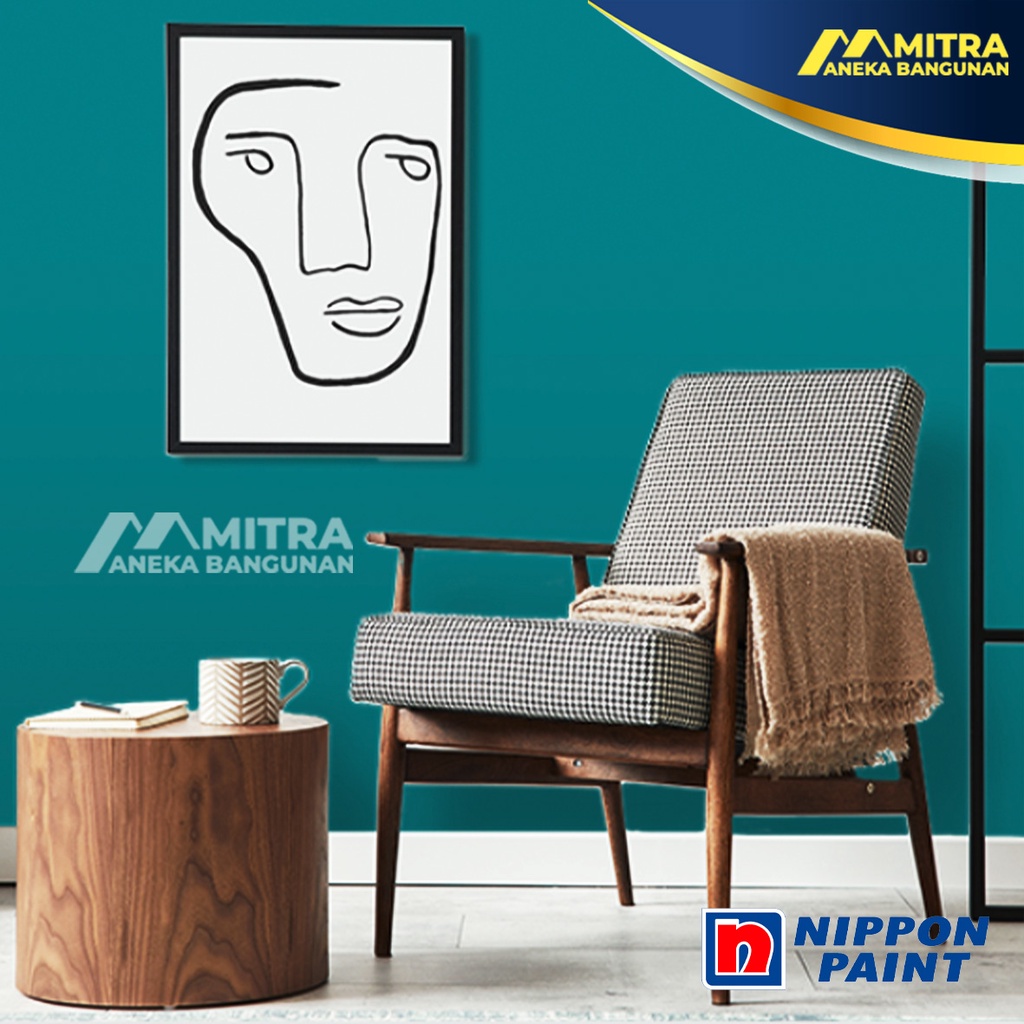 CAT TEMBOK EKSTERIOR INTERIOR NIPPON PAINT HIGH TREK NP BGG 1596 A / VINILEX ELASTEX SPOTLESS / HIJA