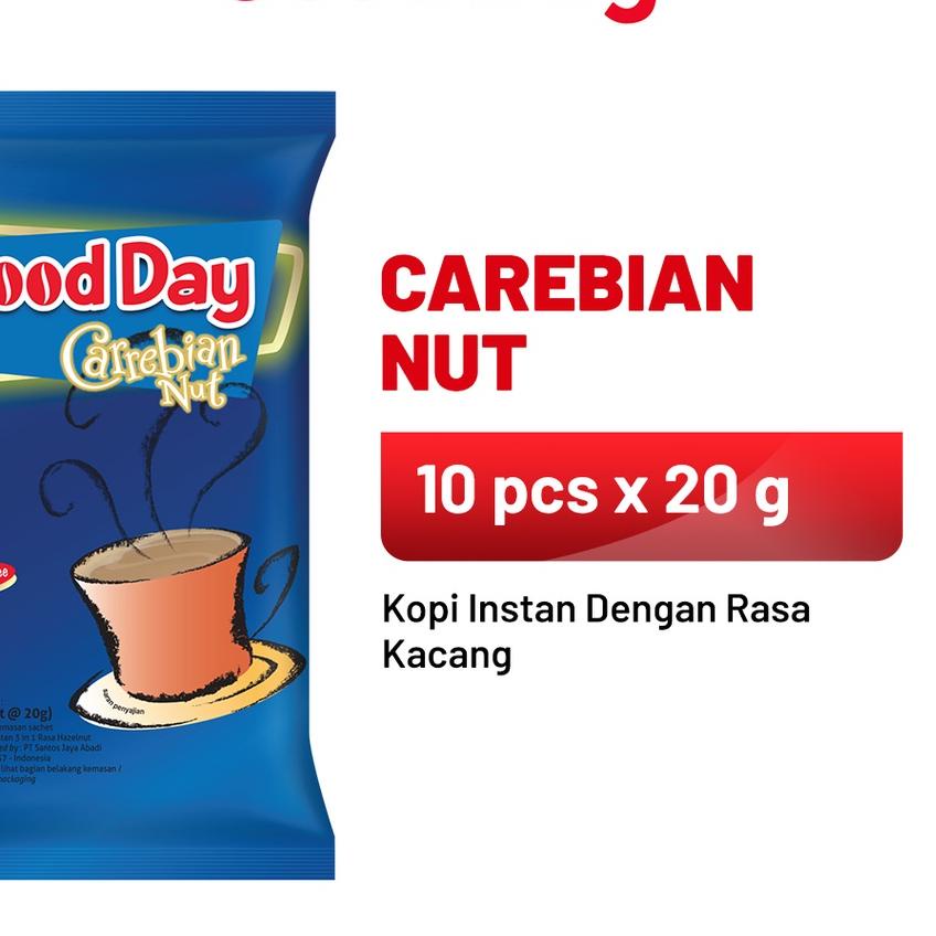 

Barang Bagus ♧ GOOD DAY Carribean Nut 1 Pack (10 x 20 gr)+