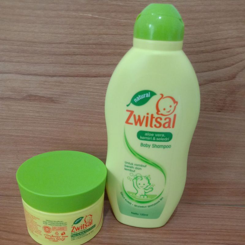 ZWITSAL BABY SHAMPO 100ML + BABY CREAM 50ML (Free Duckbil anak 2 Pcs)