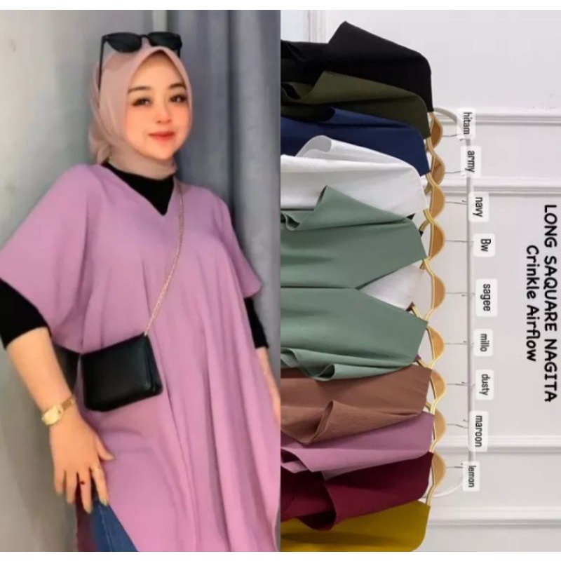 long top square nagita jumbo ///atasan wanita ///