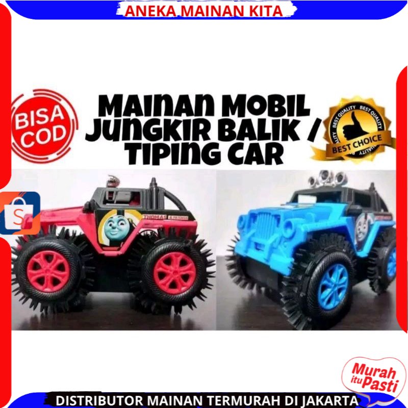 Mainan Mobil Mobilan Mainan Anak Laki Jungkir Balik Polisi Thooms Ban Karet Typing Car