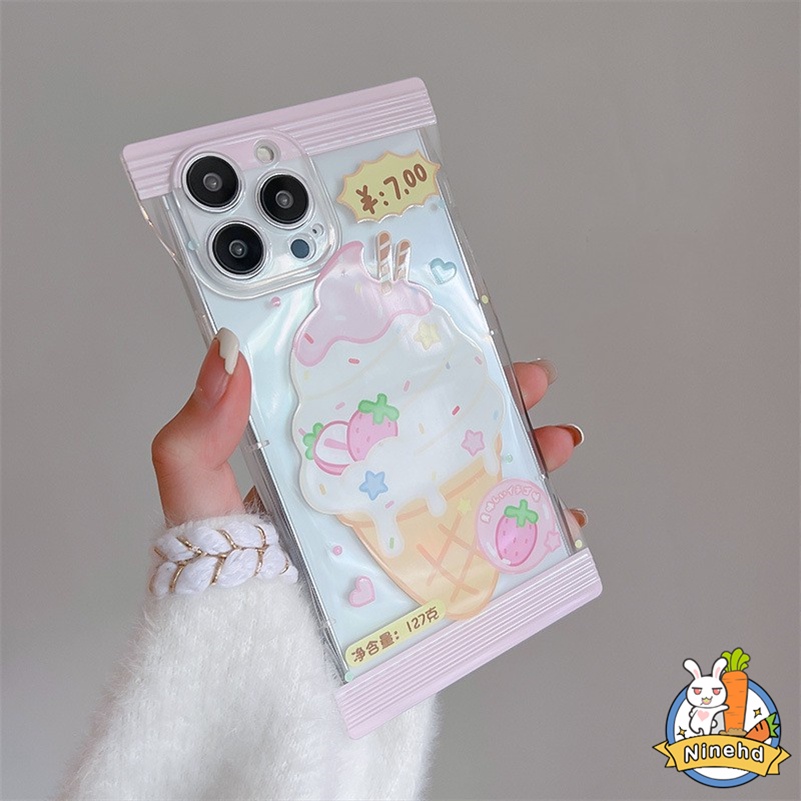 Huawei Y9 Prime 2019 Nova 7i Nova9 7i Pro Y90 Y70 Nova 5T 4e 3i 3e Y7A Y9s P30 Lite P20 Mate 30pro Cute Ice Cream Phone Case Bumper Tahan Debu Soft Case Sarung Pelindung