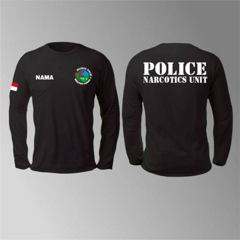 KAOS RESERSE NARKOBA TANGAN PANJANG KAOS POLISI
