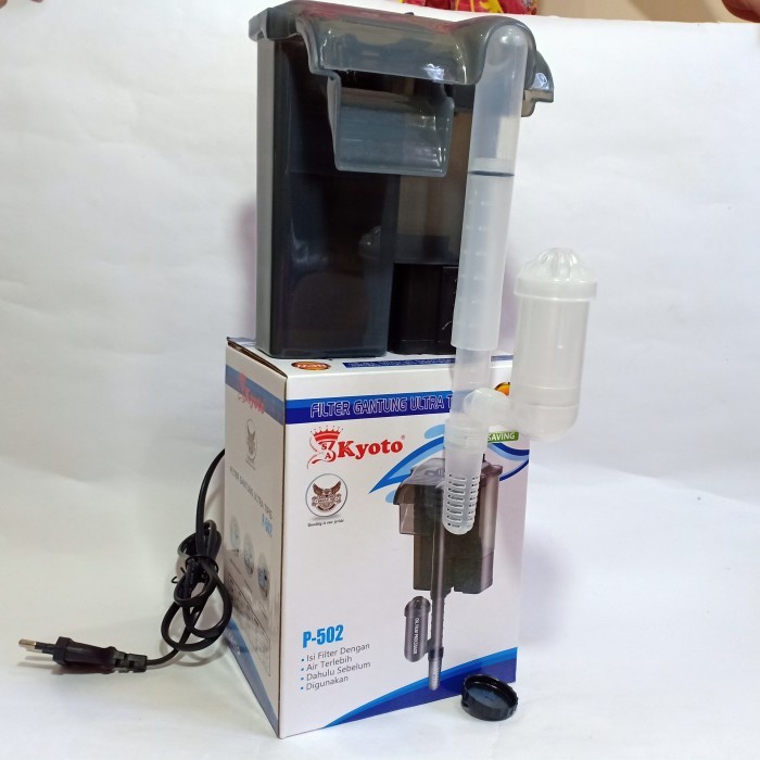 Filter Gantung Hang On Filter Aquarium Tipis KYOTO P 502 4 Watt 400L/H KOLAM DAN AQUARIUM
