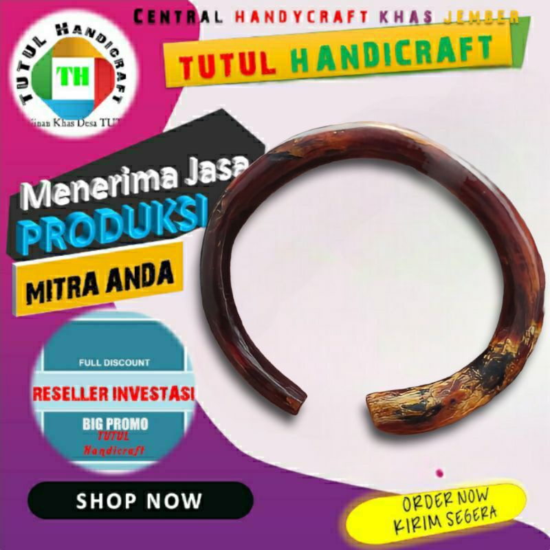 Gelang Akar Bahar Merah Asli Model C GRATIS ONCE Sedotan KAYU LANGKA by TUTUL Handicraft