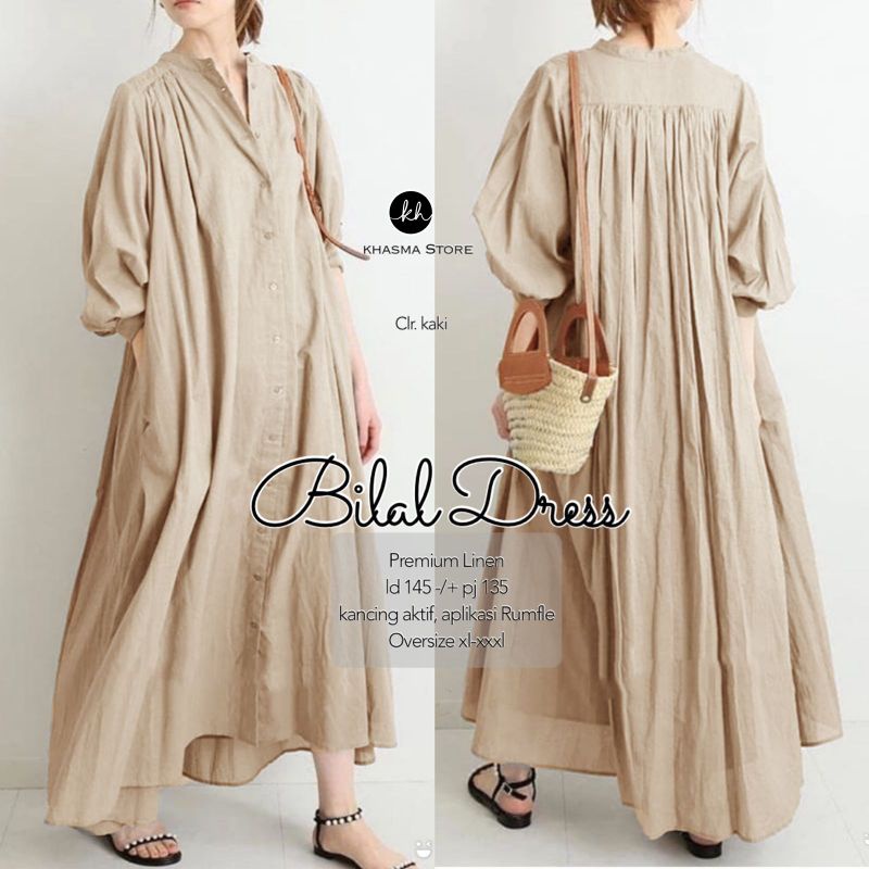 BILAL JUMBO LD 145 DRES WANITA TERBARU BY KHASMA