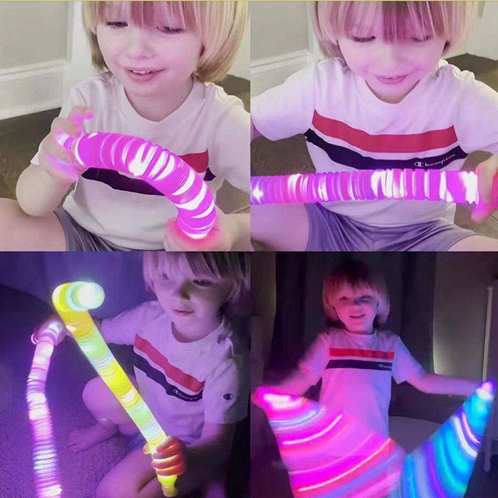 Halo Baby mainan pop tube anak/Mainan Viral Pop Pipes/Pop Light up/Pipa Led