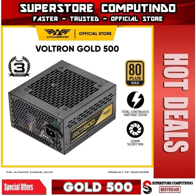 Power Supply Armaggeddon Voltron Gold 500 PSU 80+ Gold Certified