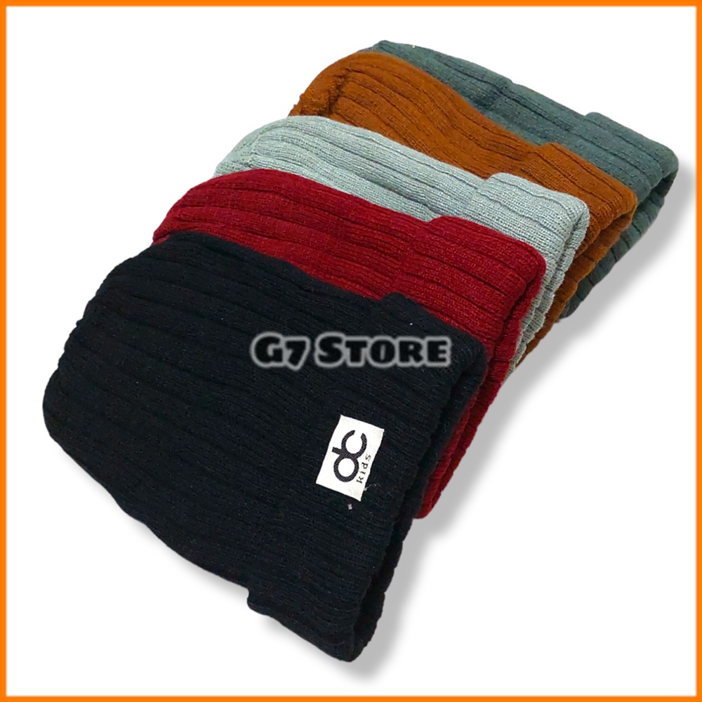 Topi Kupluk Bayi Anak Laki Laki Perempuan Umur 6 12 bulan 1 2 3 Tahun Rajut Lapis Dobel Lipat