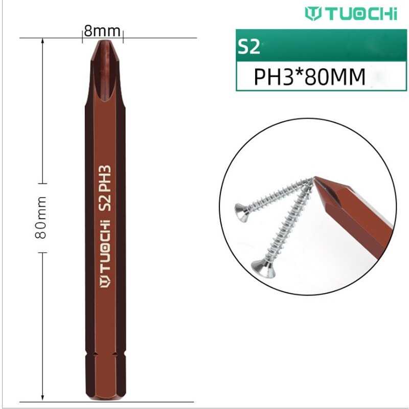 Tuochi Mata Bor Philip Electric Magnetic Screwdriver S2 H8 PH3 - TC01 ( Mughnii )
