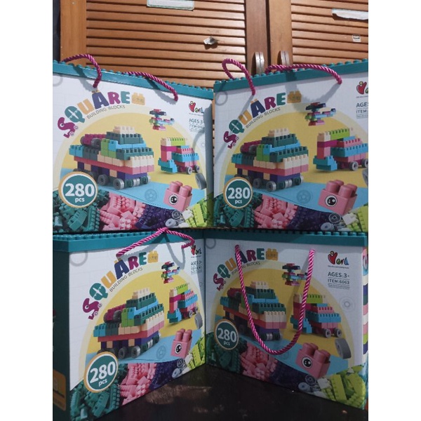 KKV Mainan Lego Brick Balok Susun Anak 280 pc