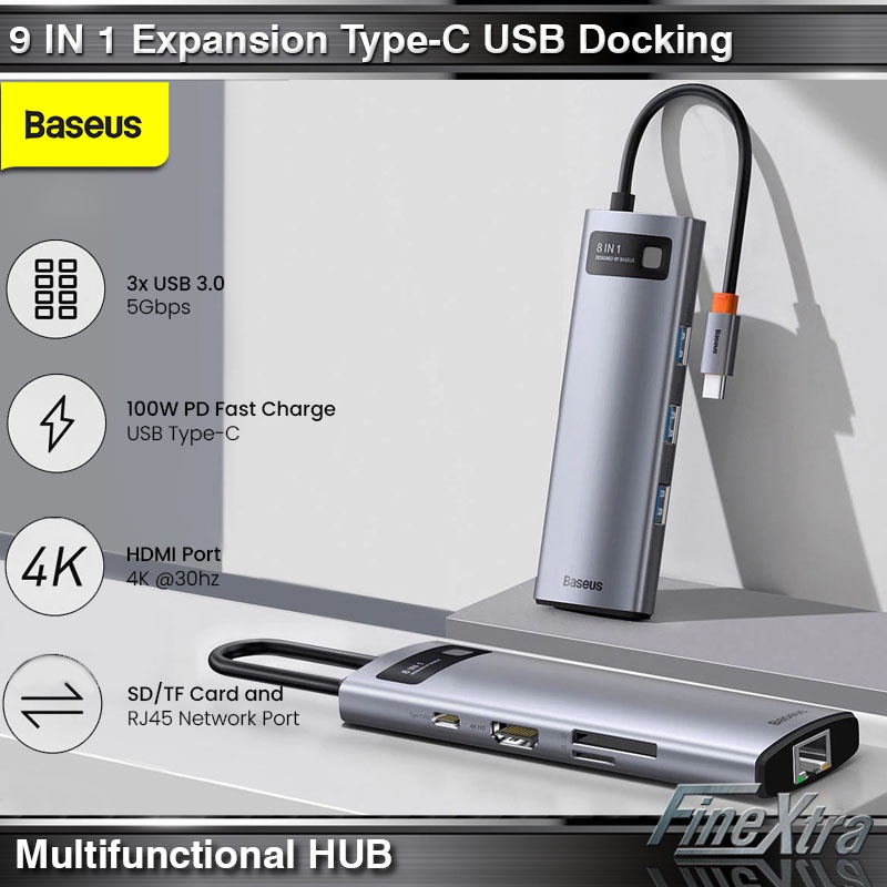 Jual BASEUS 8 in 1 Multifunctional HUB Docking Station USB Type-C ...