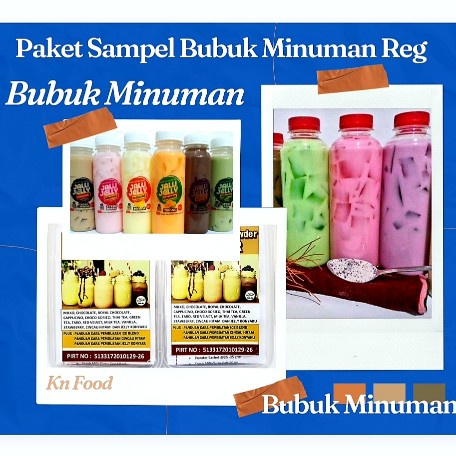 

Bubuk Powder Minuman 12 Rasa Plus Jelly Cincau SPECIAL -Paket Percobaan Bubuk Powder Minuman
