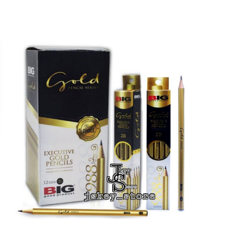 

Pensil 2B 988 Gold Big/ Pensil 2B Big/ Pensil Ujian/ Pencil Sketch