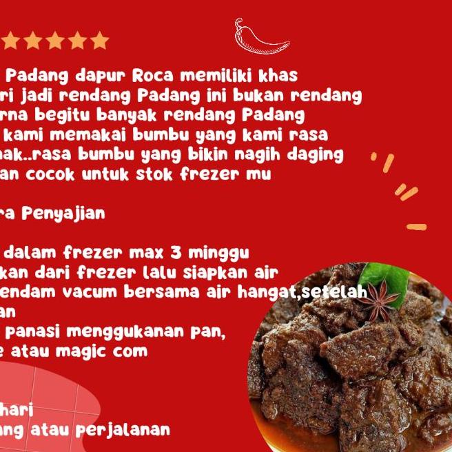 

COD✔️Rendang padang Halal&Enak by Dapur Roca 1000gr|KD6