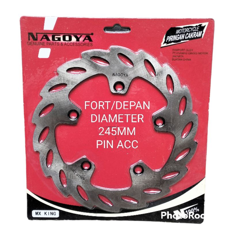 Piringan Disc cakram depan/Fort Diameter 245mm Model polos/Grigi frouting PNP motor MX king Depan