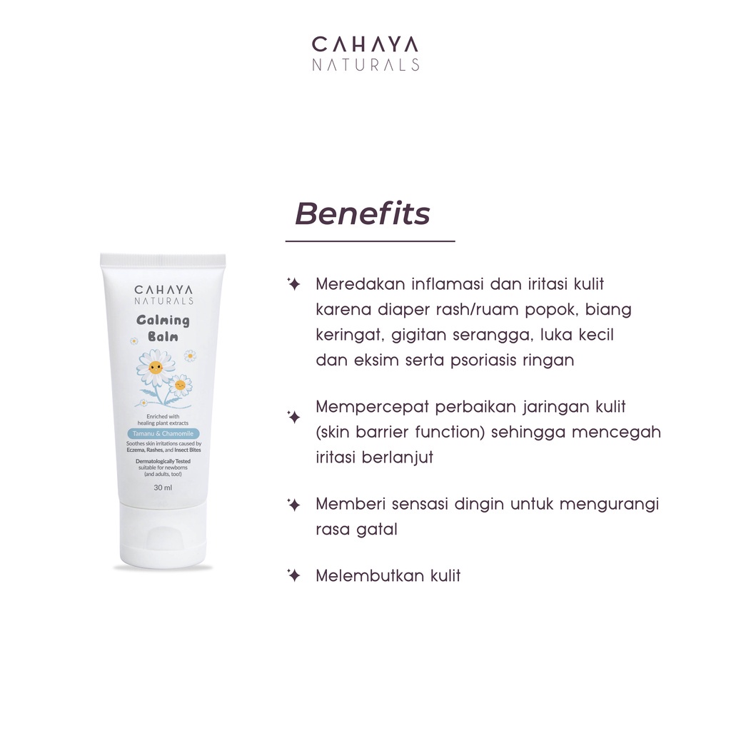 [PROMO BUY 500K FREE 1] Cahaya Naturals Calming Balm Eczema &amp; Rash Cream 30ml