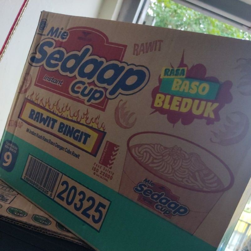 

Mie sedap cup Rawit Bingit Baso 1dus