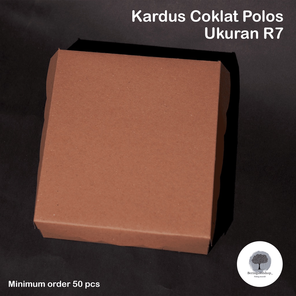 Kardus Coklat Polos | Box Nasi | Kotak Makan Ukuran R7