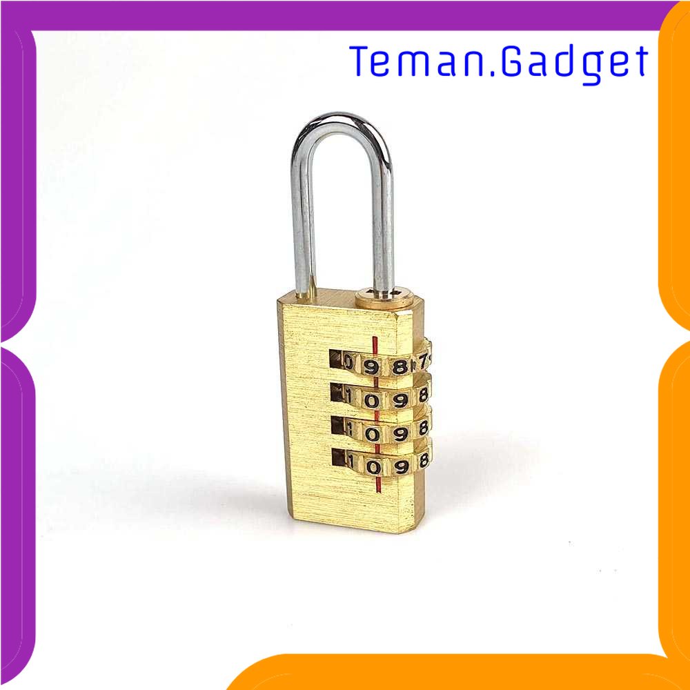 TG - TRV Gembok Koper Padlock 4 Digit Combination Solid Brass 21x60mm - MMS15A02