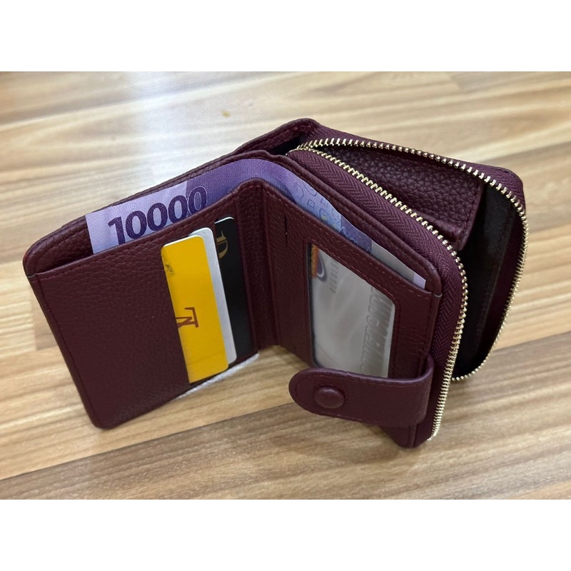 Dompet Pendek Lipat Kancing Bahan Bordir // Tempat Kartu dan Uang Cash // Dompet Mini