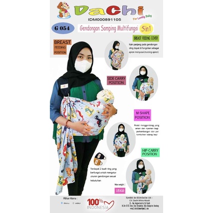 GENDONGAN SAMPING DACHI / GENDONGAN SAMPING MULTIFUNGSI ANIMAL SERIES