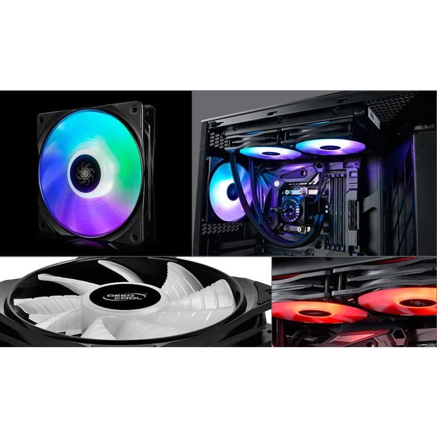 DeepCool RF 120FS RGB 12 CM Led Fan Casing Case Cooler Fixed