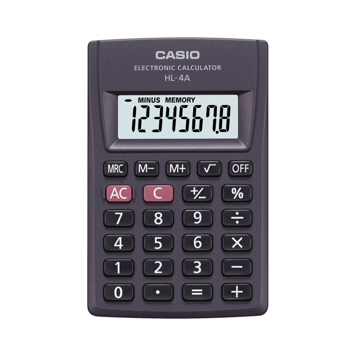 

Kalkulator Saku Praktis CASIO HL-4A Mini Practical Calculator 4 A