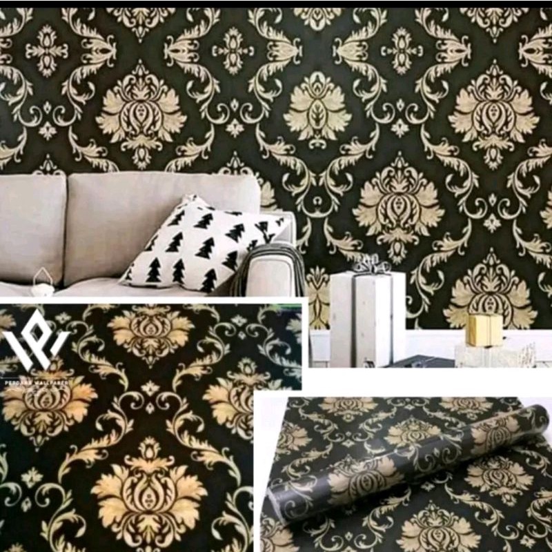 Jual Wallpaper Sticker Dinding Ruang Tamu Kamar dan Kantor Motif Batik