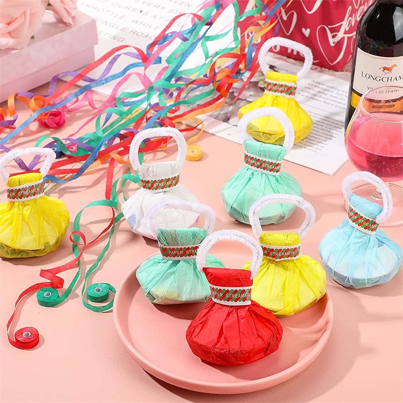 5 Pcs Party Hand Throw Streamer Confetti Kertas Ajaib Perayaan Pernikahan Tahun Baru Ulang Tahun Natal Party Dekorasi Aksesoris Alat Peraga Sulap