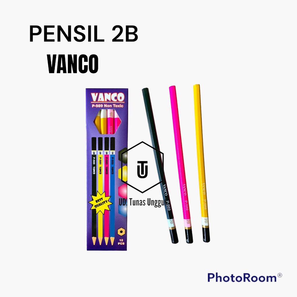 

[12pcs] PENCIL SERUT 2B VANCO POLOS / PENSIL VANCO / ALAT TULIS