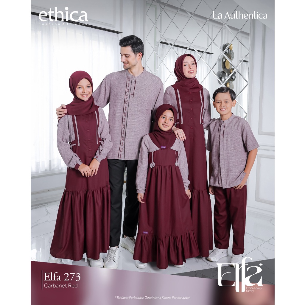 ( Sarimbit Ethica Elfa 273 Carbanet Red ) Gamis Ethica Ayumi 357 Kahfi 248 Ayumi Kids 29 Kahfi kids 