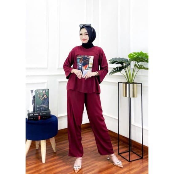 [PROMO] Setelan babyterry / setelan babyterry import / setelan sablon kaos / SETELAN KAOS WANITA / S