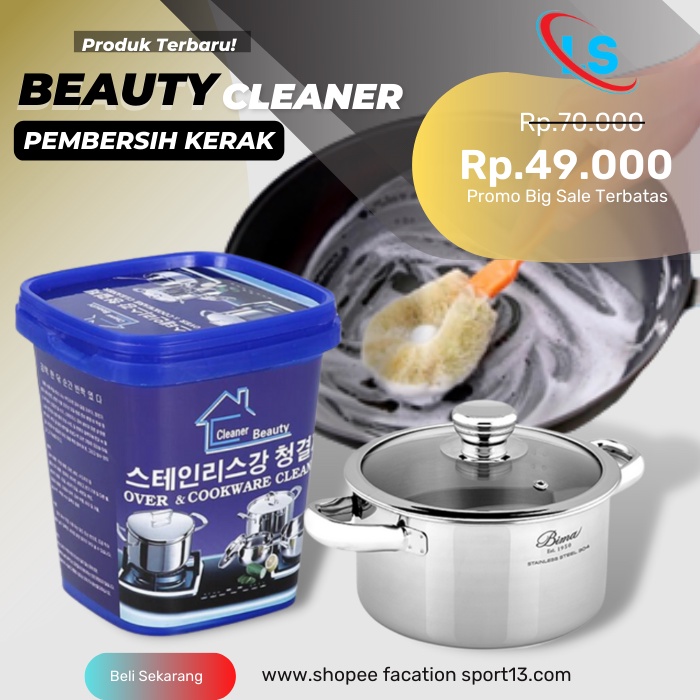 Krim Pembersih Kerak Panci Stainless Pembersih Noda Kotor Kerak Panci Wajan Stainles L.S