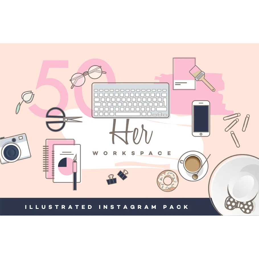 Her Workspace Illustrated Insta Pack