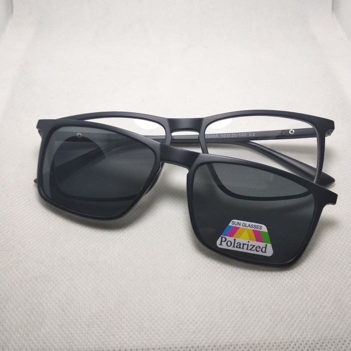{FashionStore} FF101 Frame Kacamata pria Korea Clip On Lensa Polarized UV Minus pro Limited