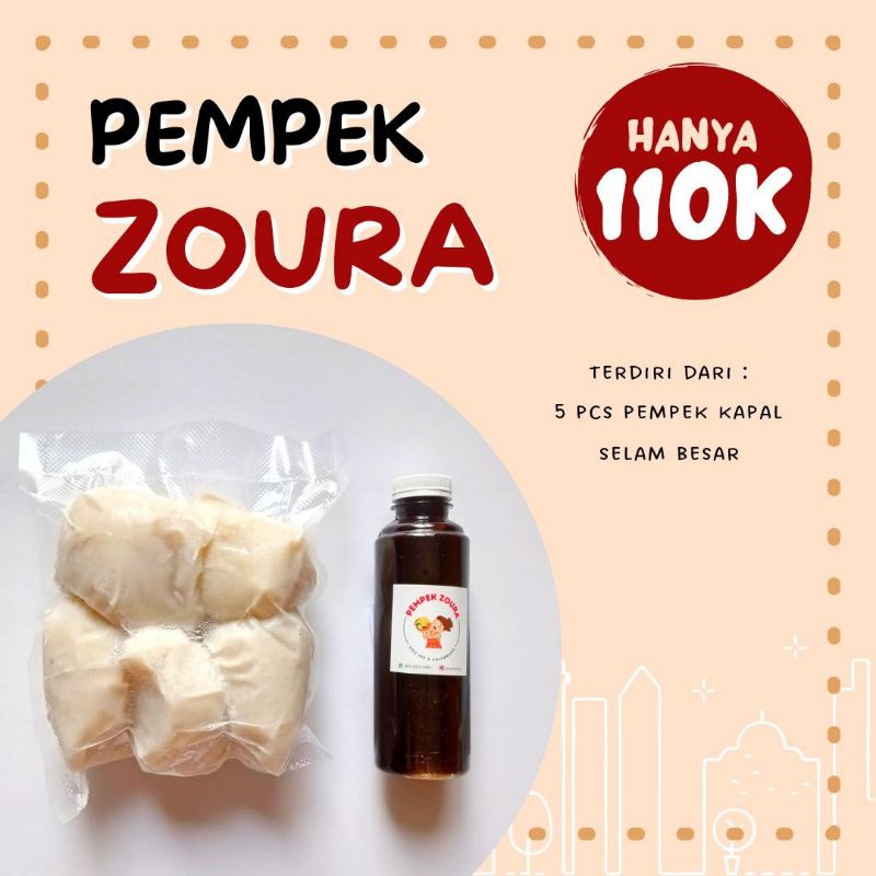 

Pempek Zoura | Paket 2 | Pempek Kapal Selam 5 pcs | Pempek Asli Palembang