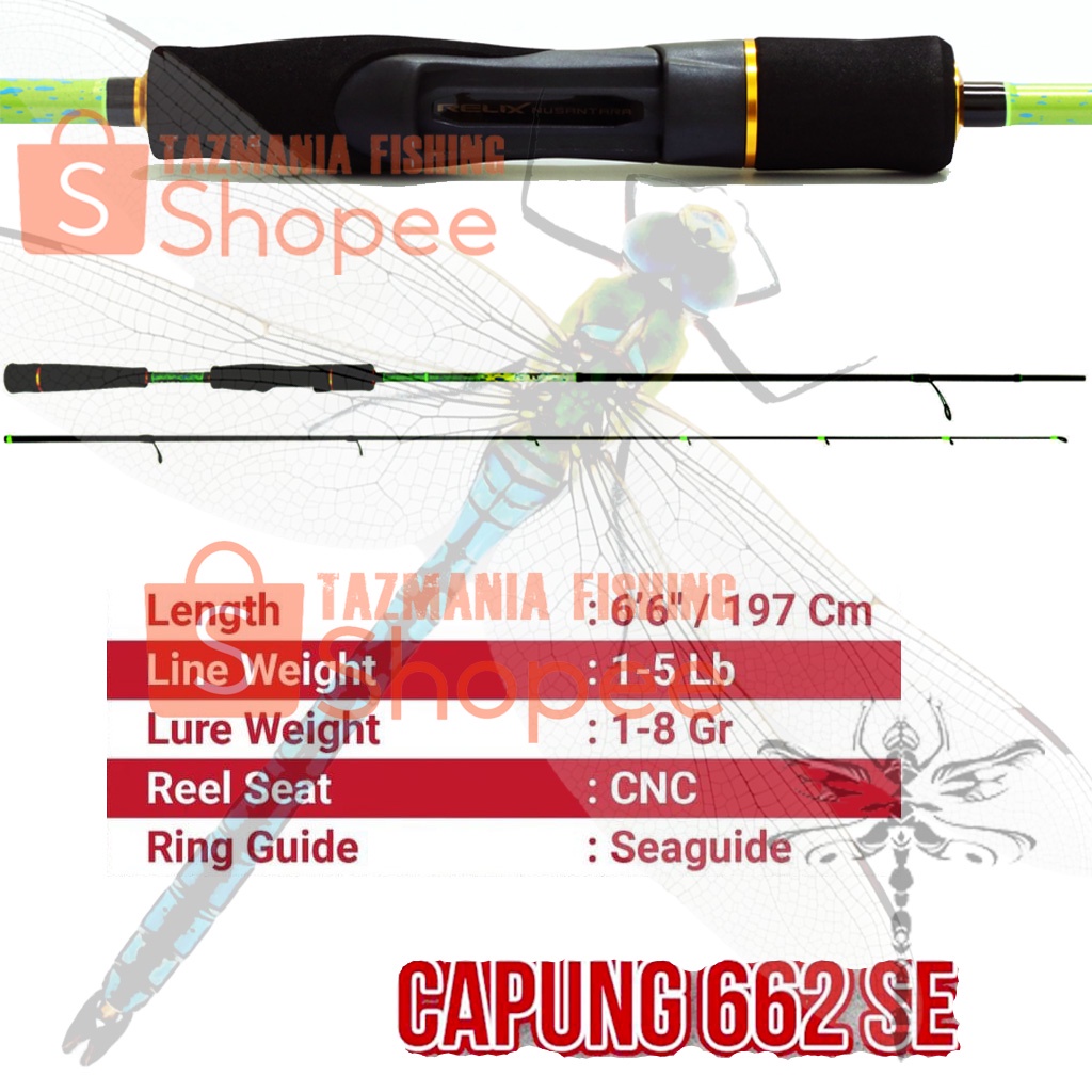 Joran Capung GEN 2 Capung SE 662  Joran UL Joran Relix Nusantara Top Section Capung